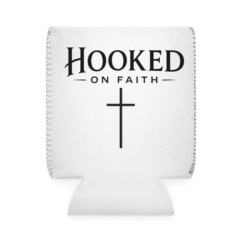 Can Cooler — "Hooked on Faith" Cross Christian Beverage Koozie