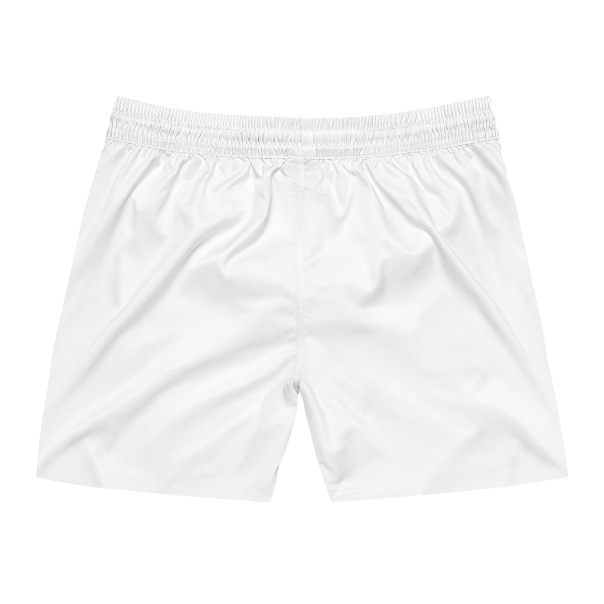 Hooked on Faith Swim Shorts — "Matthew 4:19" Christian Beach Trunks