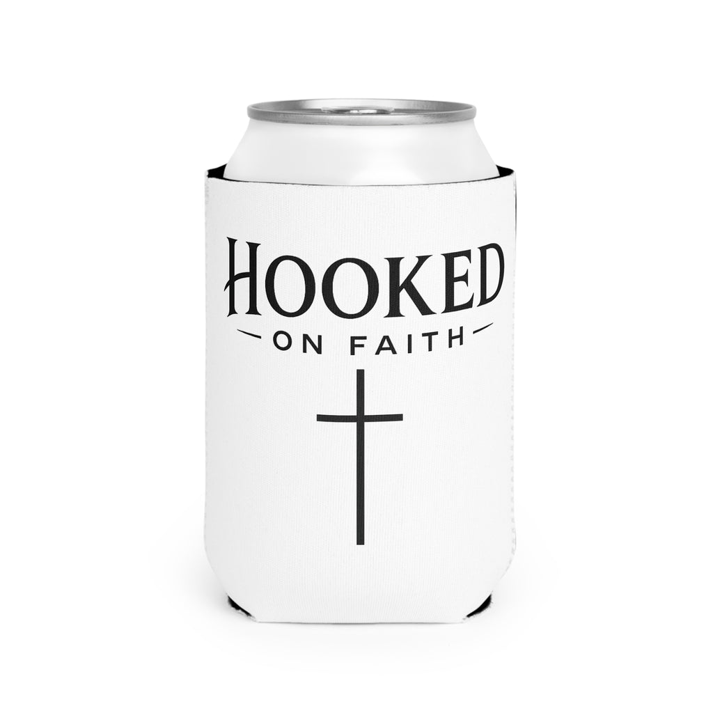 Can Cooler — "Hooked on Faith" Cross Christian Beverage Koozie